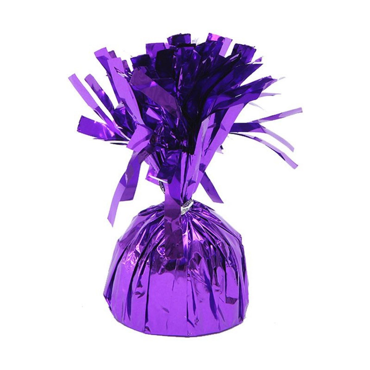 Greutate pentru Baloane cu Heliu, Accesoriu Decorativ cu Franjuri, Folie PET Lucioasa, 170g, 13 x 5 x 3 cm, Mov