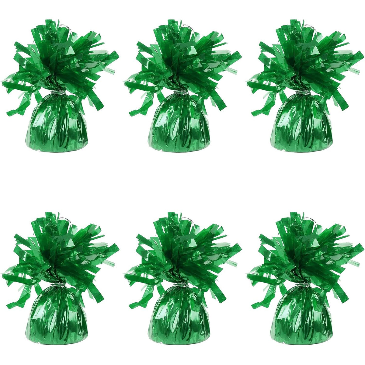 Greutate Pentru Baloane Cu Heliu, Accesoriu Decorativ Cu Franjuri Stralucitoare, Inel Fixare Panglica, Material PET, 170g, 13 x 5 x 3 cm, Verde