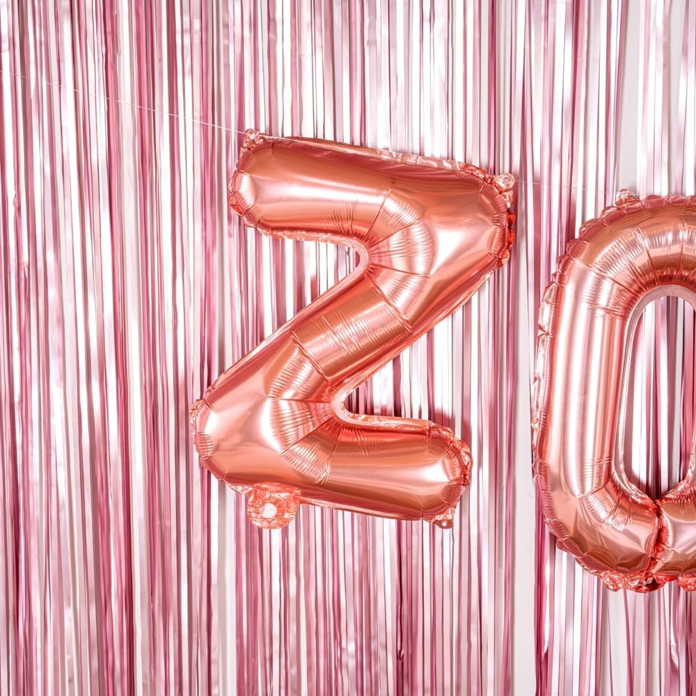 Balon Folie Metalizata Litera Z, Model Reutilizabil pentru Heliu sau Aer, Aluminiu cu Pai de Umflare Inclus, Rose Gold, 40 cm