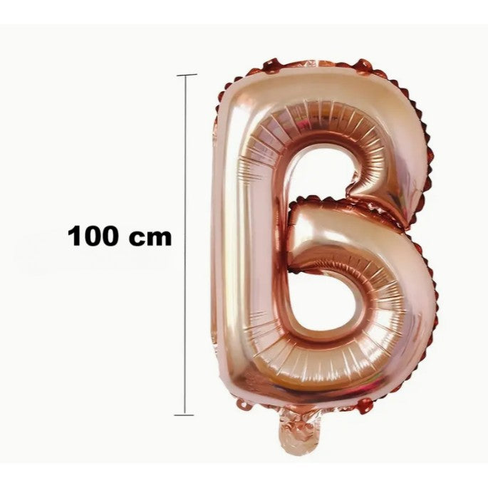 Set Baloane Litere Bride, Balon Folie Metalizata Petrecere Burlacite, Umflare Aer sau Heliu, Roz, 100 cm
