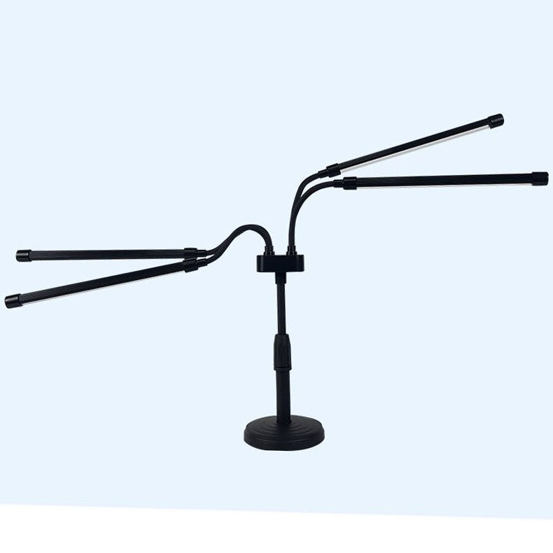 Lampa UV LED Pentru Cresterea Plantelor, Full Spectrum, 4 Brate Flexibile Cu Rotire 360 Grade, Temporizator 4-8-12H, 9 Niveluri De Intensitate, Clema De Fixare, 20W, 72 LED-uri, Lumina Alb-Mov