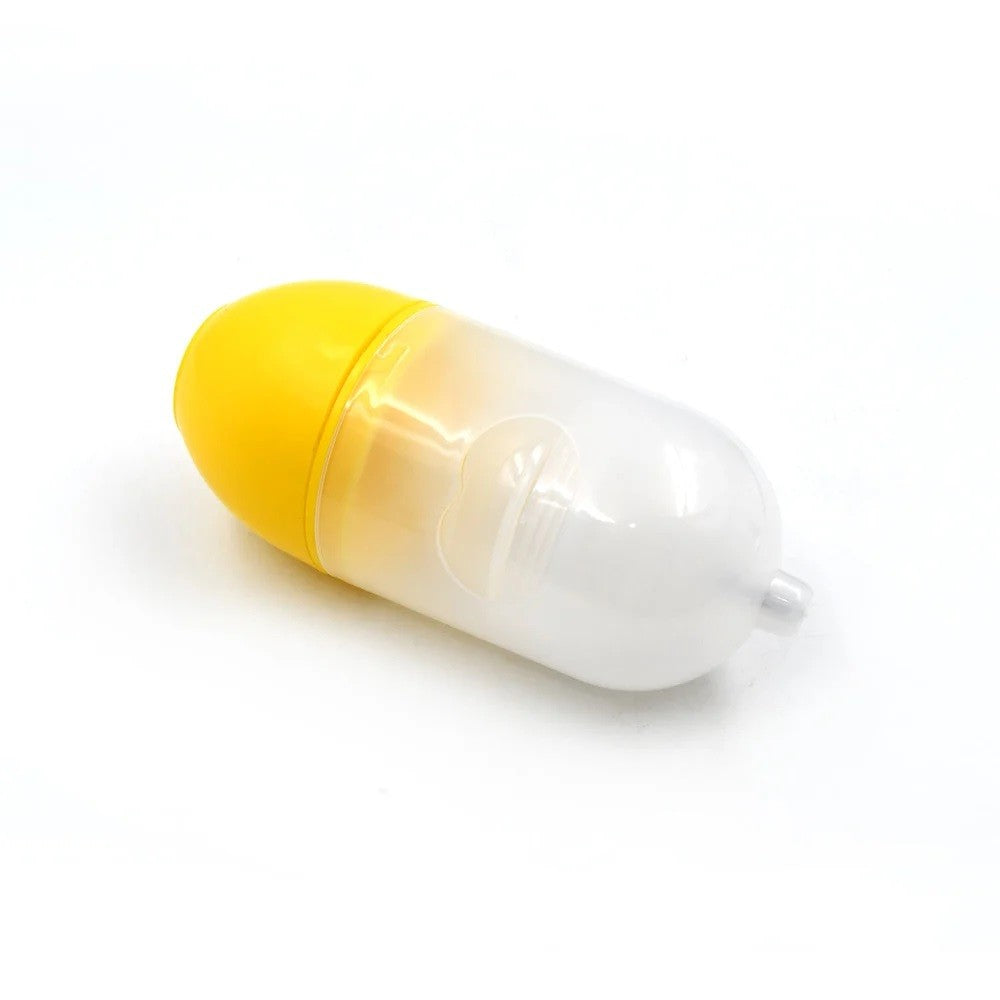 Shaker Manual pentru Oua, Mixer pentru Amestecare Galbenus si Albus, Dispozitiv cu Sfoara si Insertii de Silicon, Plastic Abs, 15x6 cm, Galben