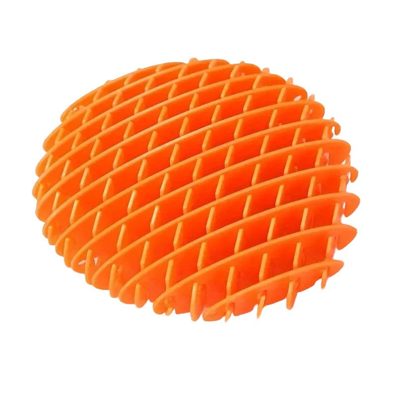 Jucarie Worm Fidget Anti Stres, Plasa Elastica Pentru Decompresie, Plastic, 10-24.5 cm, Portocaliu
