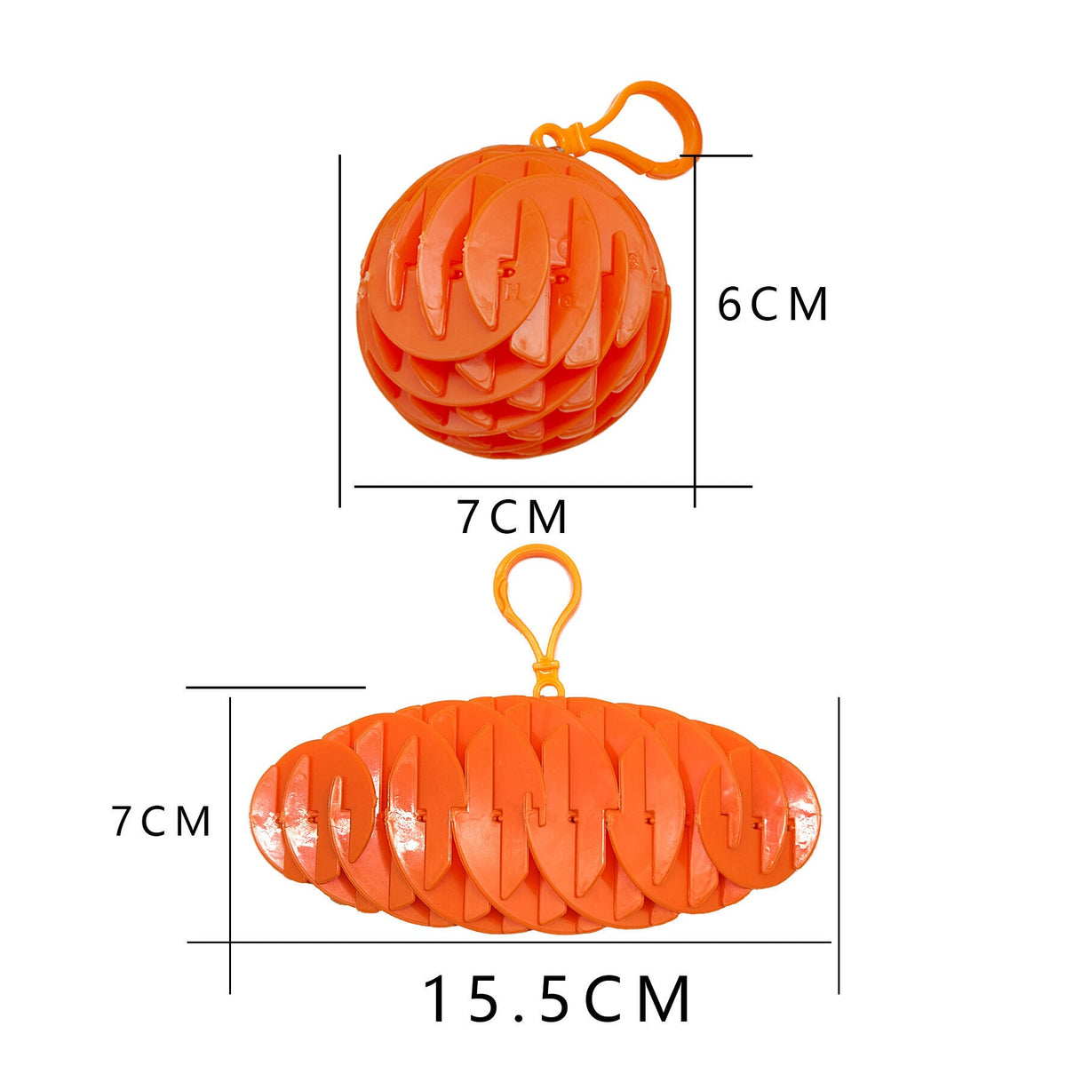 Jucarie Worm Fidget, Anti Stres Decompresie, Plastic, Portocaliu, 6-15.5 cm