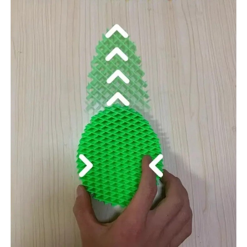 Jucarie Worm Fidget Anti Stres, Plasa Elastica Pentru Decompresie, Plastic, Verde, 10-24.5 cm