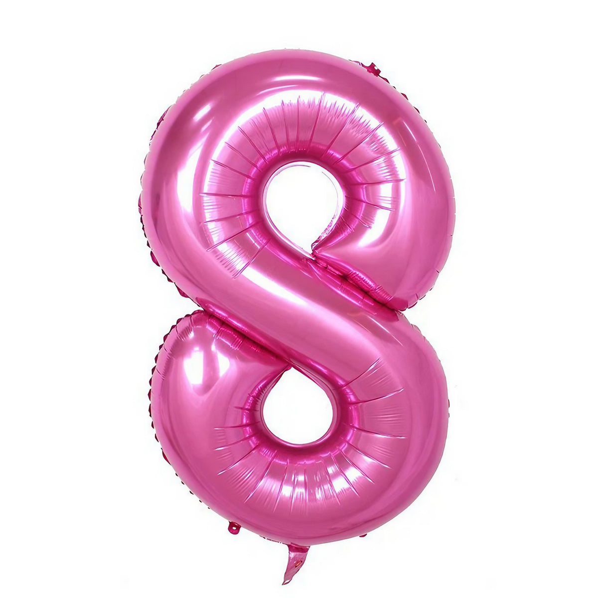 Balon Aniversar Cifra 8, Umflare Aer sau Heliu, Folie de Aluminiu, Inaltime 81 cm, Roz
