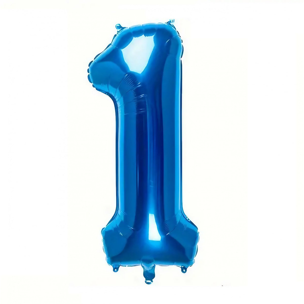 Balon Cifra 1 Pentru Aniversare, Compatibil Aer Sau Heliu, Material Folie Aluminiu, 81 cm, Albastru