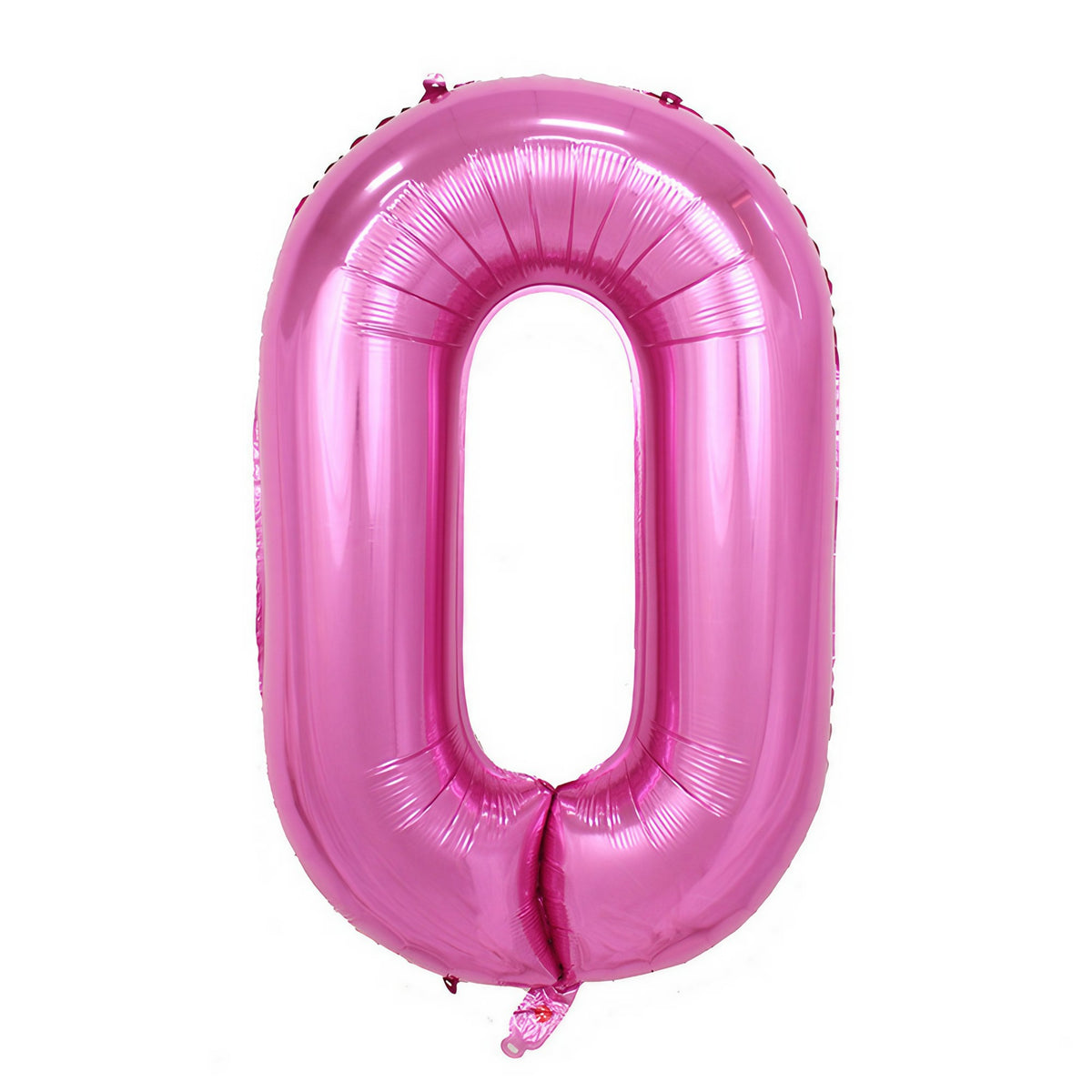 Balon Cifra 0 Aniversar, Balon din Folie Aluminiu pentru Aer sau Heliu, Reutilizabil cu Pai Inclus, Mov, 81 cm