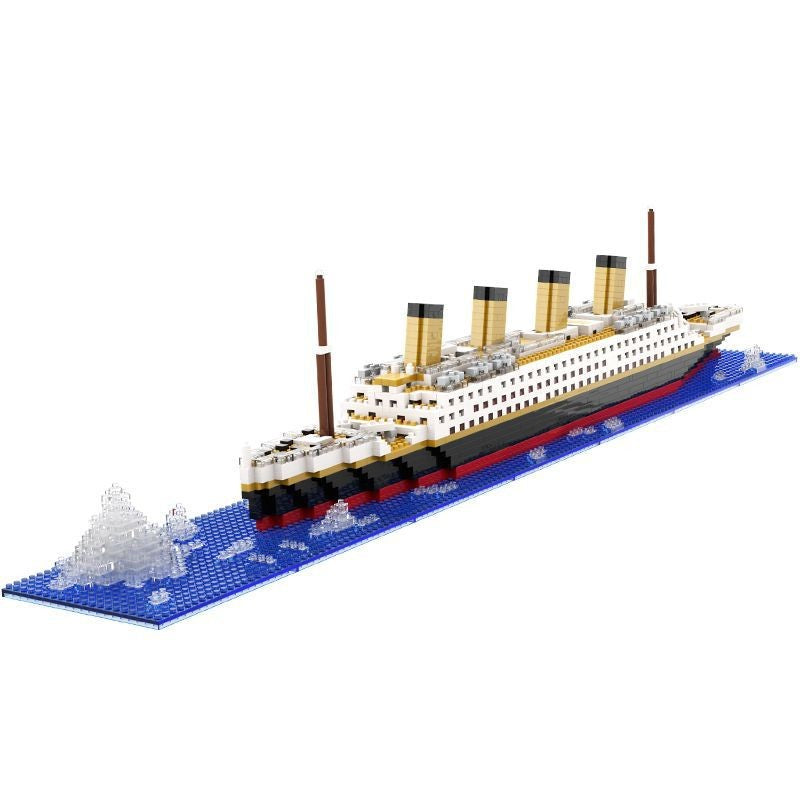 Set de Construcție Vaporul Titanic, Model Navă de Croazieră pentru Adulți și Copii, Ornament Creativ din Plastic, 1787 Piese, 56x11x8 cm, Multicolor