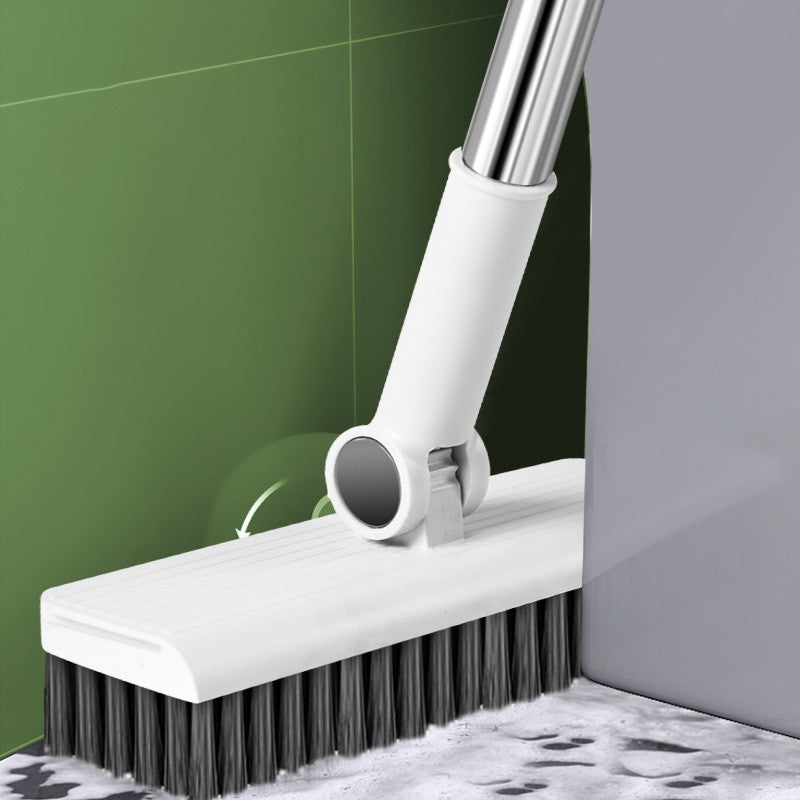 Set Curatenie 3 in 1, Matura cu Perii Moi, Faras cu Inchidere si Razuitor Podea, Manere Telescopice Inox, Alb