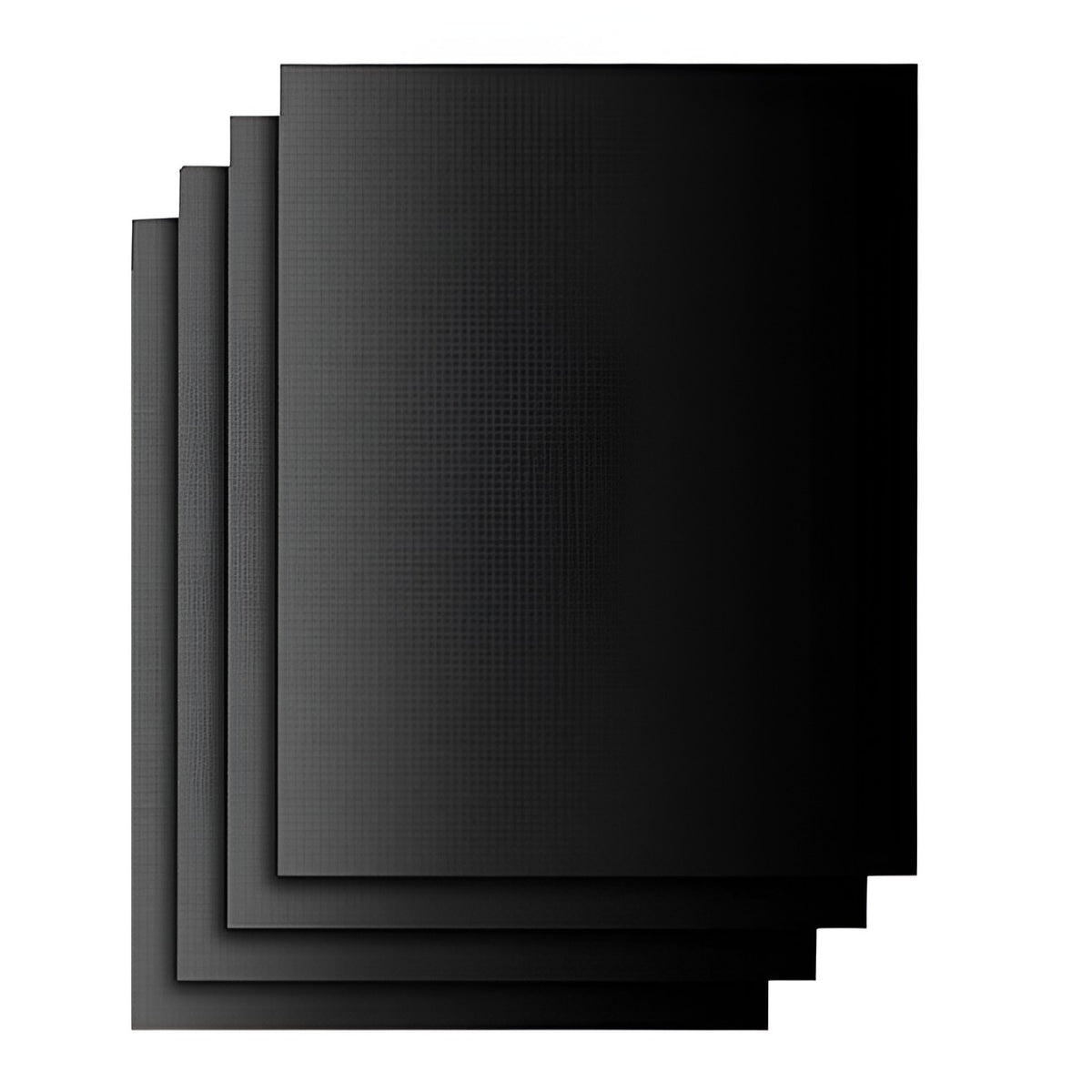 Set Folii Antiaderente Pentru Gratar Si Cuptor, Protectie Reutilizabila Rezistenta La Caldura, Teflon Si Fibra De Sticla, 40x33 cm, 4 Bucati, Negru