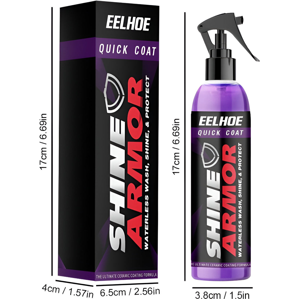 Spray Hidrofob Auto 3-In-1, Curatare si Restaurare Vopsea, Protectie Ceramica Nanotehnologie, Reparare Zgarieturi, Spalare Fara Apa, 100 ml