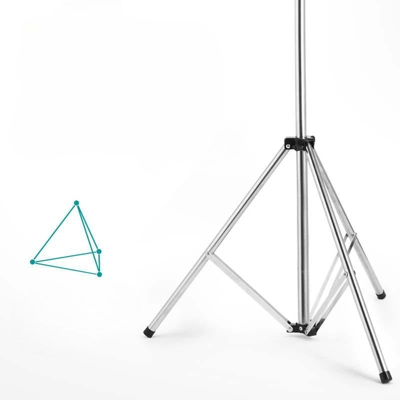 Uscator de Rufe Pliabil, Suport Telescopic cu 4 Brate, Structura Piramidala Stabila, Otel Inoxidabil, Rezistent la Intemperii, Gri, 2.3 kg