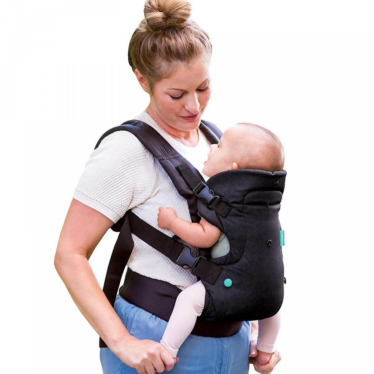 Marsupiu Ergonomic, Multifunctional 4 in 1, Pozitie Corecta Formă M cu Suport Lombar si Cervical, 6-36 Luni, 3.5-15 kg, Negru