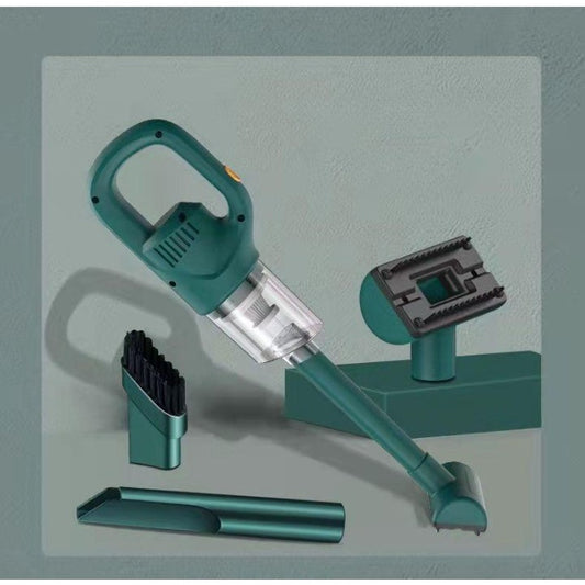 Aspirator Portabil Fara Fir, Putere 120 W si 50 kPa, Incarcare USB, Autonomie 45 min, Pentru Casa si Masina, Verde