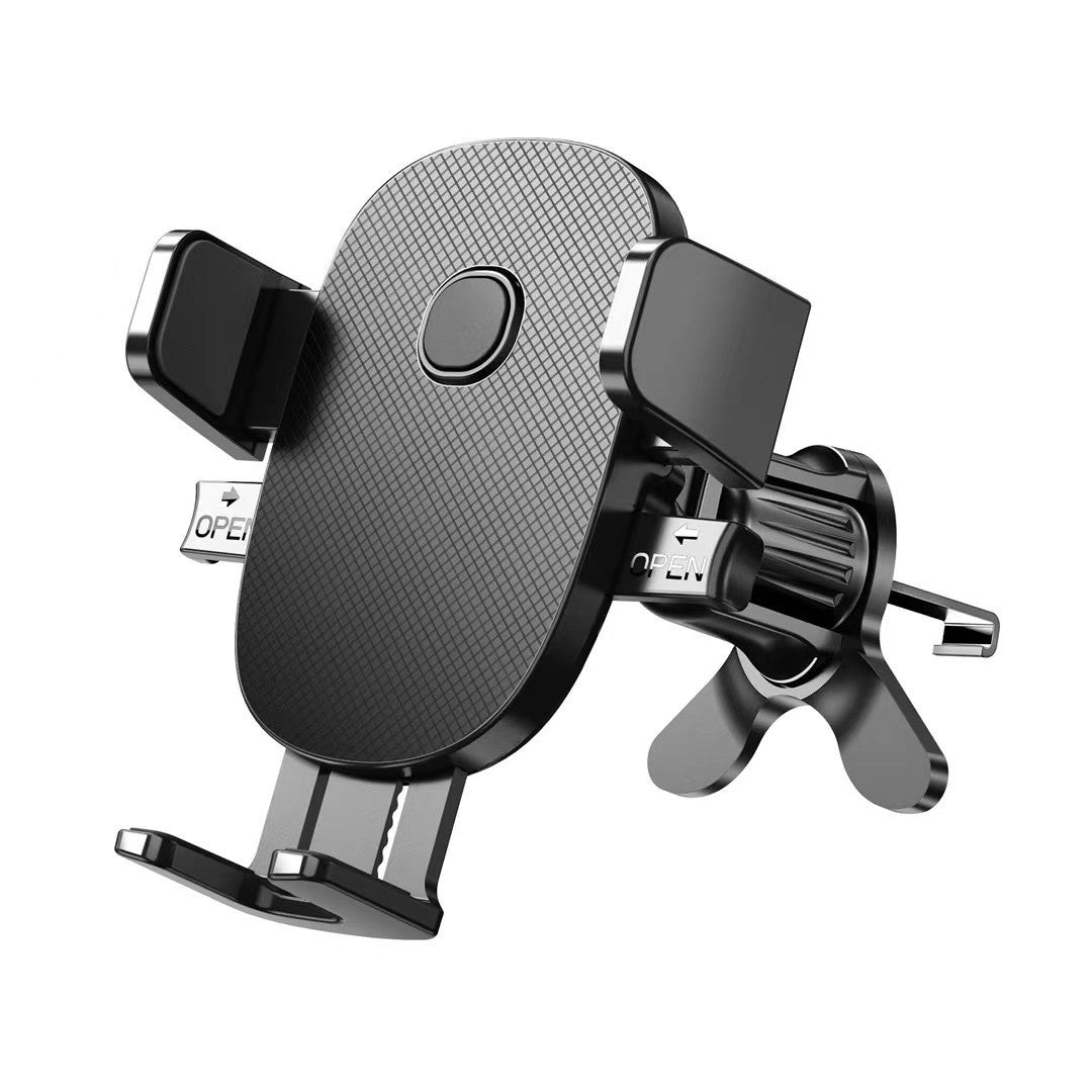 Suport Auto Telefon Universal, Prindere Grila Ventilatie, Tija Fixare Reglabila, Rotire 360 Grade, ABS si Silicon, 11 x 8.5 cm, Negru