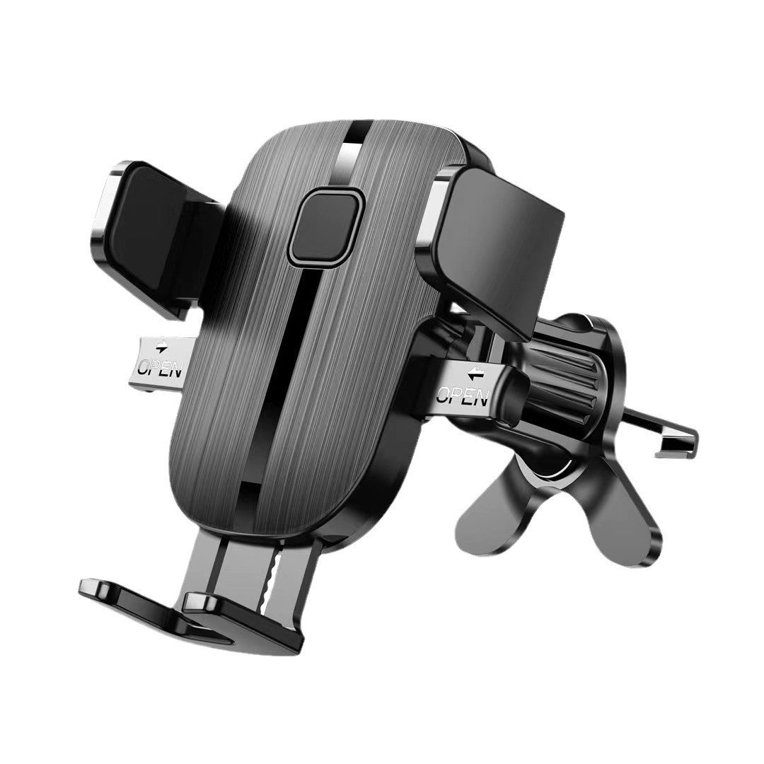 Suport Auto Telefon, Prindere Grila Ventilatie, Tija Fixare Reglabila, Rotativ 360 Grade, ABS si Silicon, 11 x 8.5 cm, Negru