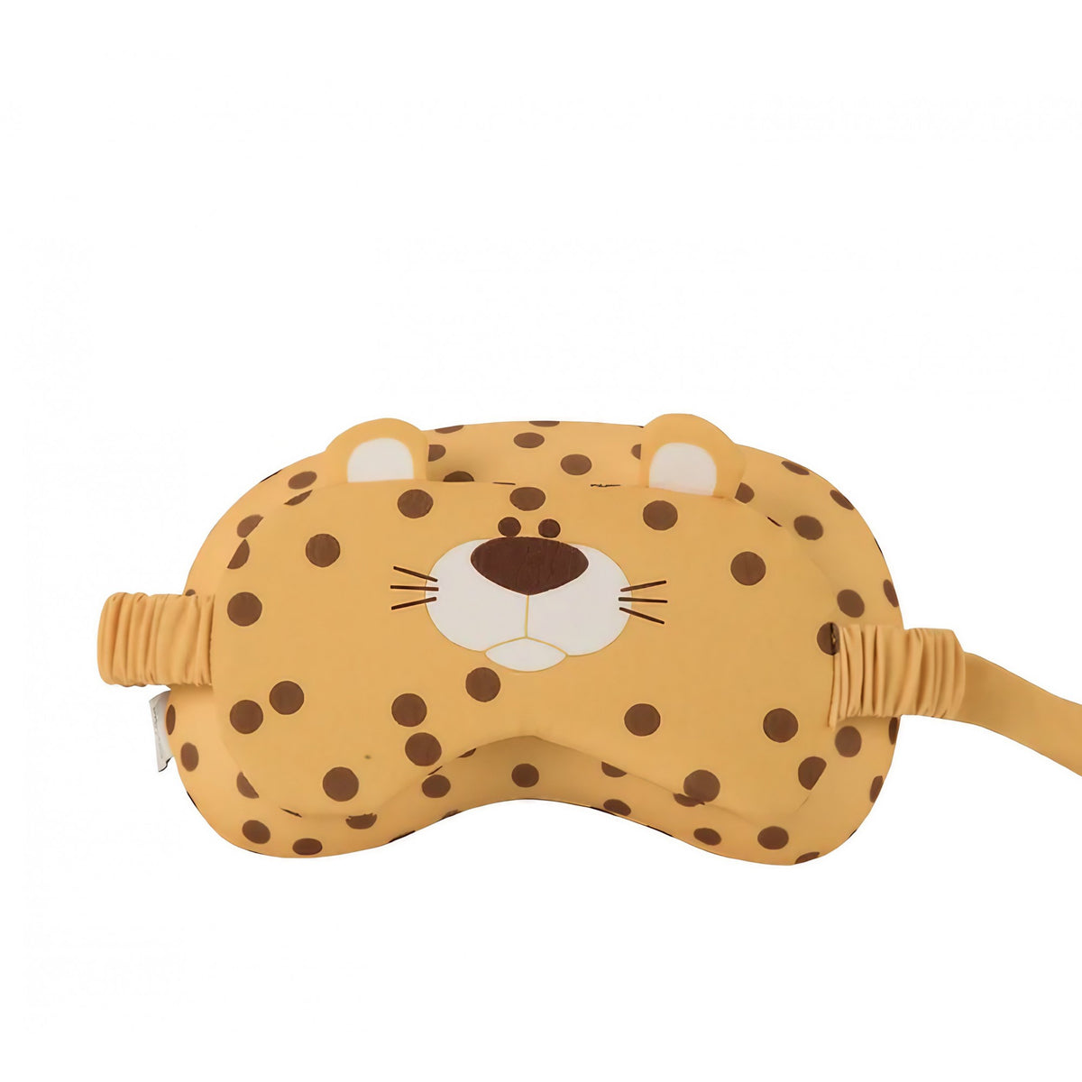 Masca de Dormit si Perna de Calatorie 2 in 1, Tetiera Ergonomica cu Particule de Spuma si Bumbac, Husa Detasabila, Model Leopard, Portocaliu