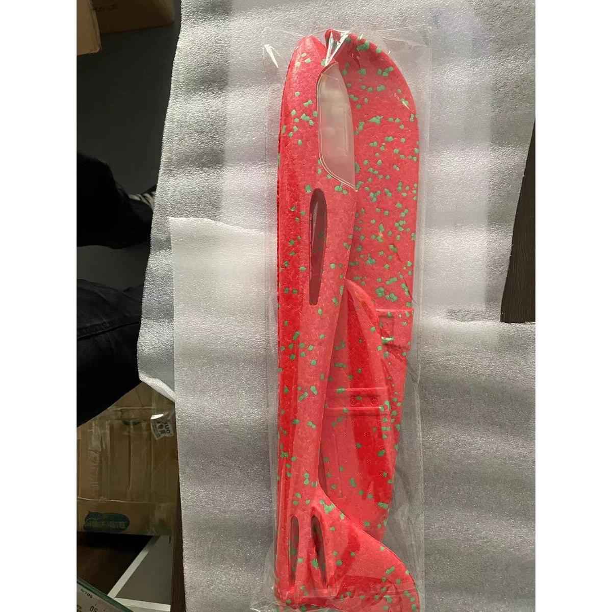 Avion Planor Cu Pilot, Zbor Stabil Cu Lumini În Cabină, Polistiren, 47 cm, Roșu