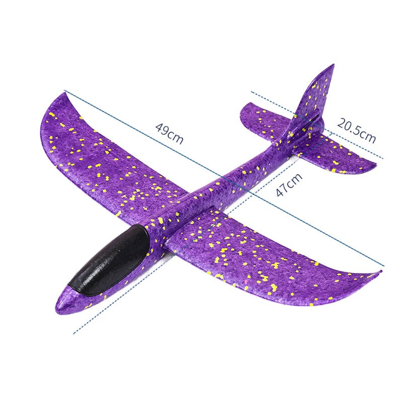 Avion Planor Cu Funcție De Slalom, Jucărie De Zbor În Aer Liber, Poliester, 48 cm, Violet