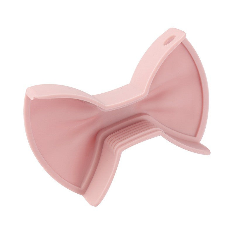 Set 2 Manere de Protectie Termorezistente pentru Oale si Tigai, Protectii Anti-Oparire cu Design Antiderapant, Silicon, Roz, Marime Universala