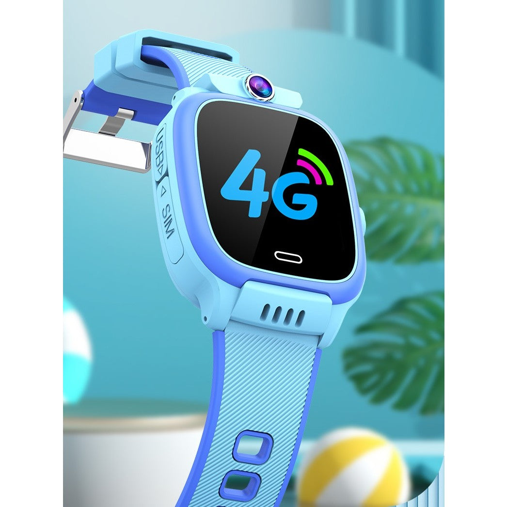 Ceas Smartwatch Pentru Copii Model Y36, Conectivitate 4G, Functie Telefon si Apel Video, Localizare GPS LBS si WiFi, Buton SOS, Rezistent la Apa, Baterie 400 mAh, Albastru