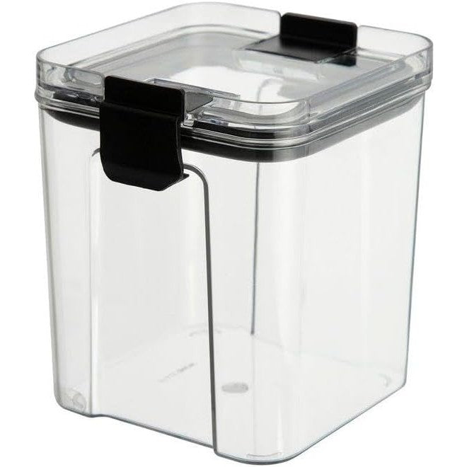 Set Recipiente Depozitare Alimente, Organizatoare Bucatarie cu Inchidere Ermetica, Plastic fara BPA, Transparent, 4 Bucati, 350 ml, 1300 ml, 2700 ml, 4600 ml