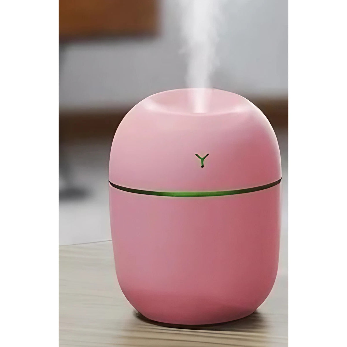 Mini Umidificator Portabil cu Ultrasunete, Purificator Aer si Functie Aromaterapie, Silentios, 2 Moduri de Pulverizare, Lumina Ambientala, Incarcare USB, Material ABS, 220 ml, Roz