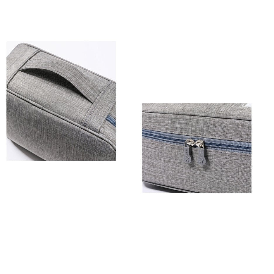 Geanta Organizatoare pentru Cabluri si Accesorii, Portabila si Impermeabila, Compartimentare Reglabila, Poliester, 24.5 x 18 x 10 cm, Gri