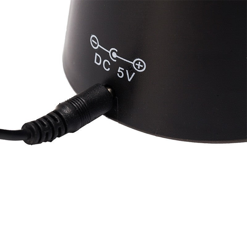 Ventilator Exterior Repelent pentru Muste si Tantari, Dispozitiv Anti-Insecte cu Palete Moi si Benzi Reflectorizante, Alimentare USB sau Baterii, 9 x 9 x 25 cm, Negru