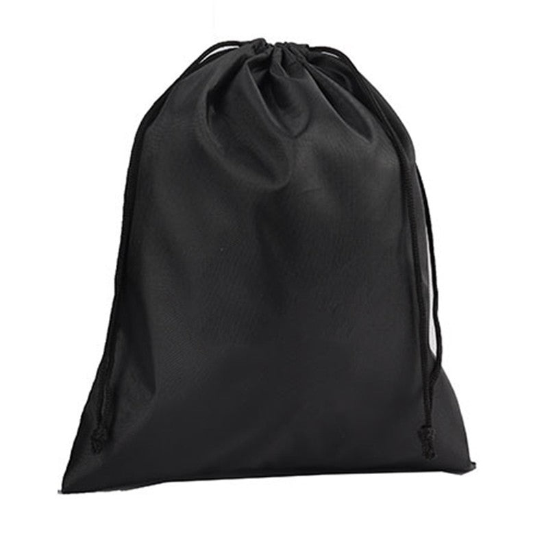 Sac Organizator Pantofi si Haine, Husa Calatorie cu Inchidere prin Snur, Poliester Rezistent, 30 x 20 cm, 80 g, Negru
