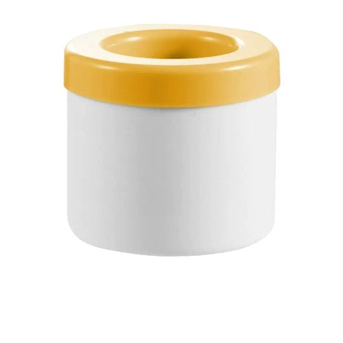 Forma de Gheata Cilindrica cu Capac, Matrita Silicon Tip Frapiera pentru 60 Cuburi, Fara BPA, 9x8.5x8 cm, Galben