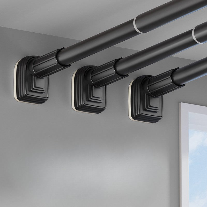 Bara Telescopica Multifunctionala, Extensibila 220-240 cm, Montare Fara Perforare, Otel Inoxidabil si ABS, Suport Haine sau Perdea Dus, Diametru 25 mm, Gri