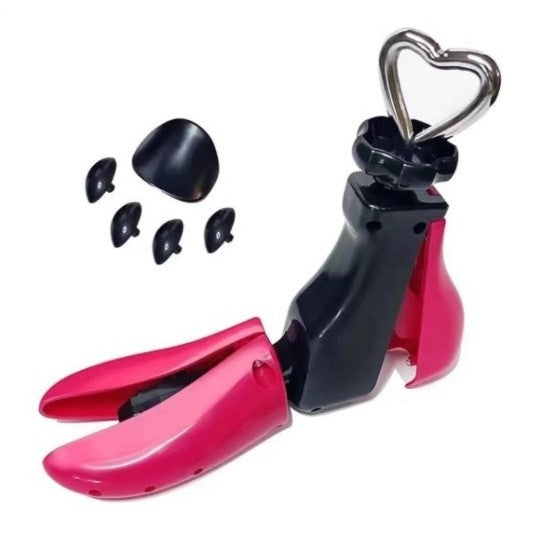 Calapod Pro Reglabil pentru Alungire si Largire in 4 Directii, Dispozitiv Largit Pantofi, Ghete si Adidasi, Material PP cu Arc, Marime 35-42, Roz/Negru