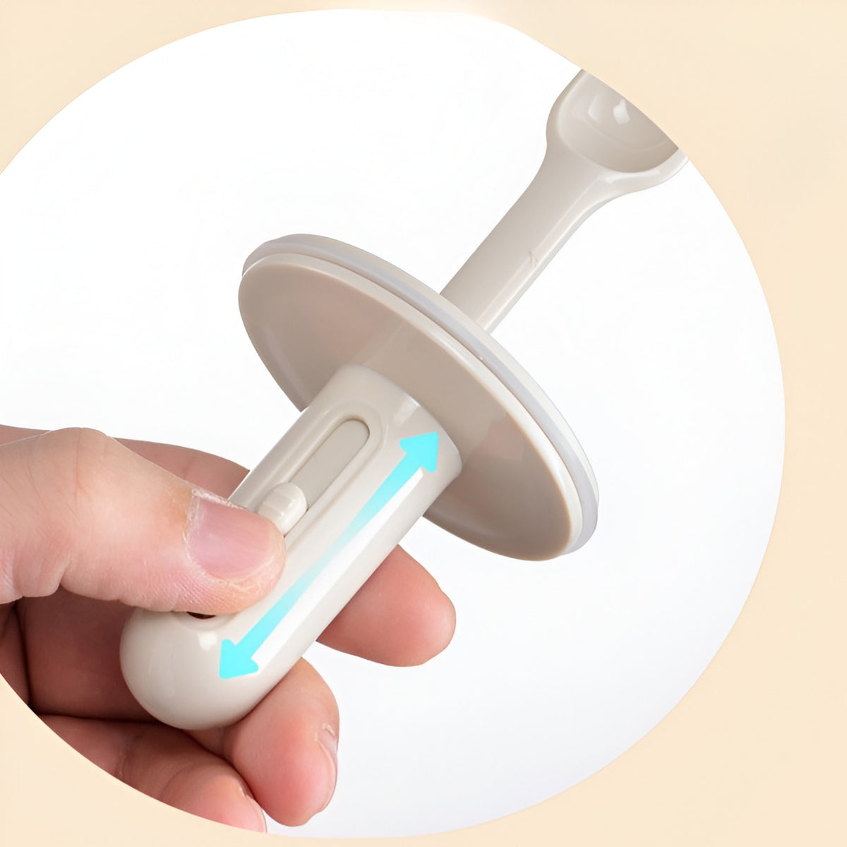 Borcan Depozitare Condimente, Recipient Sticla cu Capac si Lingura Telescopica Incorporata, Inchidere Etansa cu Inel Silicon, 300 ml, Gri
