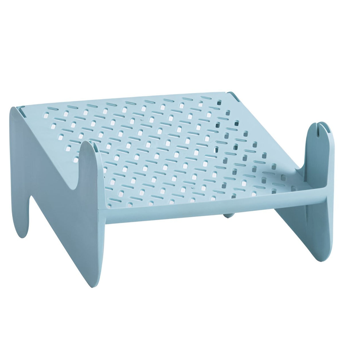 Suport pentru Pantofi cu 2 Straturi, Organizator Vertical pentru Economisirea Spatiului, Design Antiderapant si Pliabil, Material PP Rezistent, 26x24.8x16 cm, Albastru