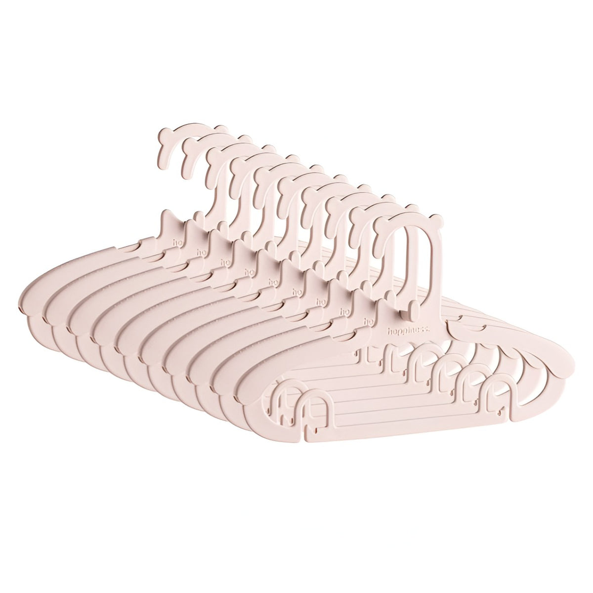 Set 10 Umerase pentru Copii si Bebelusi, Extensibile de la 28 la 37 cm, Design Anti-Alunecare si Stivuibil, Material PP, Roz