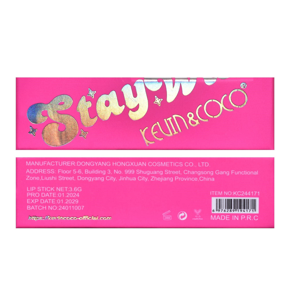 Kevin & Coco Set 4 Rujuri de Buze Stay Wild, Textură Mată și Catifelată, Pigmentare Intensă, Formulă Non-Toxică și Cruelty-Free, Mix 4 Nuanțe, 3.6 g per Bucată
