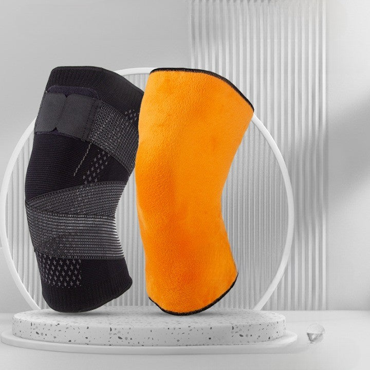 Orteza Elastica pentru Genunchi, Genunchiera de Compresie cu Bretele Ajustabile si Protectie Menisc, Material Tricotat 3D Respirabil, Marime XL, Negru