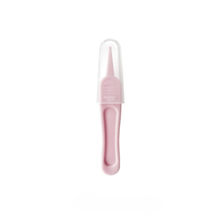 Aspirator Nazal pentru Copii si Bebelusi, Pompa Manuala Anti-Reflux cu Varf din Silicon Alimentar Fara BPA, Include Penseta si Cutie Depozitare, Roz, 11.2x4 cm
