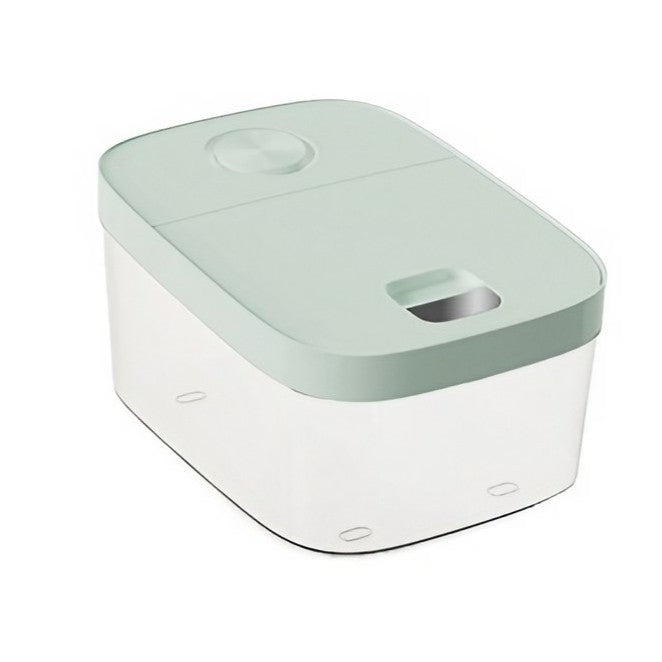 Cutie Depozitare Alimente cu Dozator și Filtru, Recipient Sigilat pentru Orez sau Cereale, Plastic Rezistent la Umiditate, Capacitate 10 kg, 37x26x19.5 cm, Verde