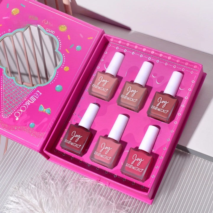 Kevin&Coco, Set 6 Blush-uri Lichide Ice Cream, Pigmentate, 19.1 x 15.1 x 3.4 cm