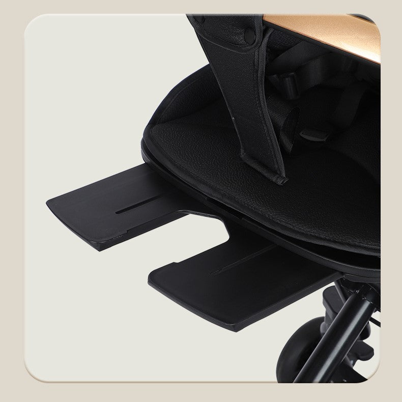 Carucior Sport 3 in 1, Scaun Reversibil cu Pozitie de Somn, Pliabil, Cadru Aluminiu, 6-36 Luni, Roti Pivotante 360, Tavita Masa si Suport Pahar, 32x63x95 cm, Bej Model Cosmos