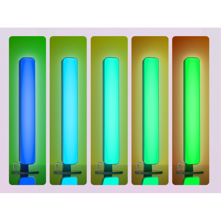 Lampa de Birou LED RGB, Control Telecomanda IR 24 Taste, Sincronizare Muzica, ABS si PC, Alimentare USB 5V, Negru, 25.5x4x3.5 cm