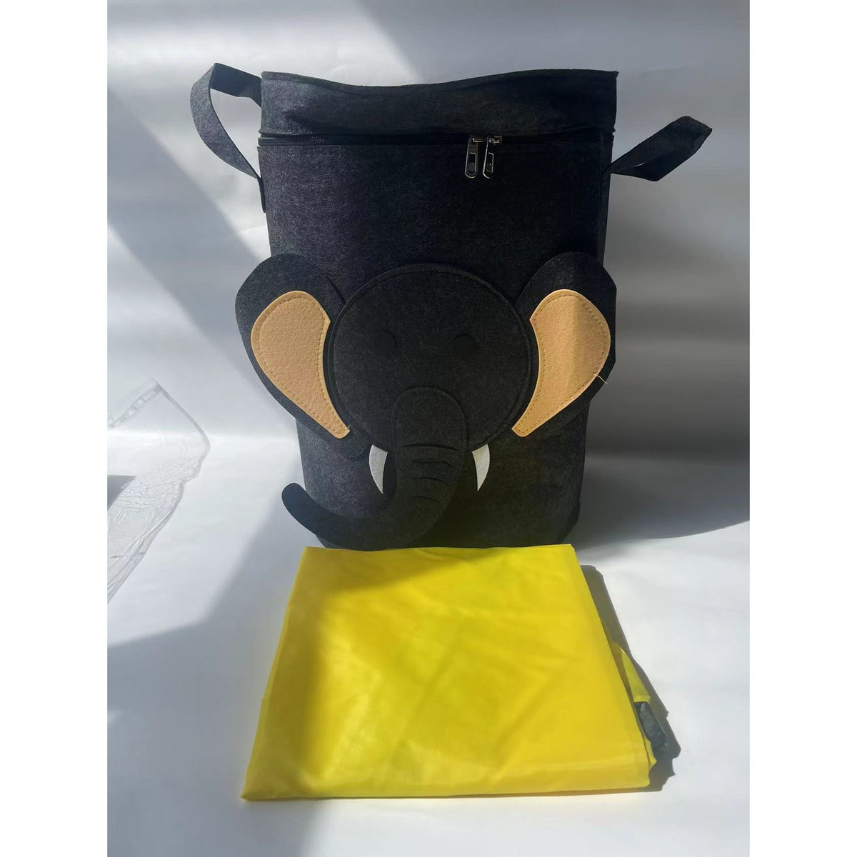 Cutie Depozitare Jucarii si Lego 2 in 1 cu Covoras de Joaca Integrat, Impermeabila, Organizator Tip Sac cu Manere si Sfori, Poliester, 150 cm, Gri/Verde, 20 L