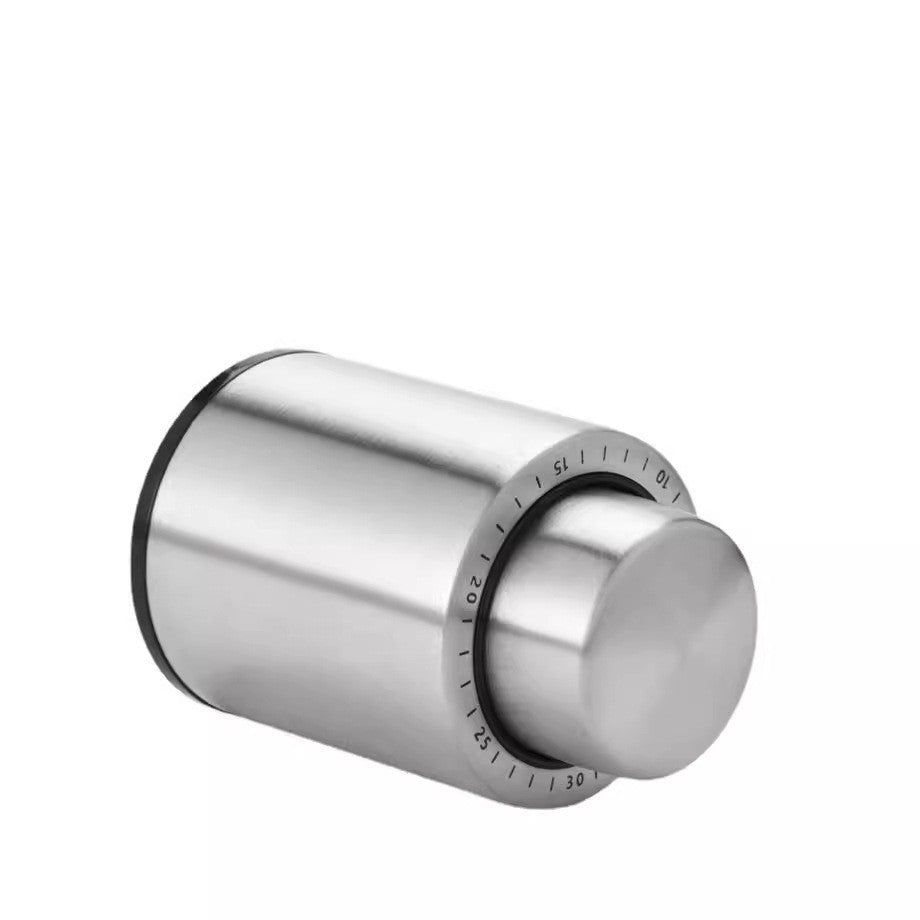 Dop de Etansare si Vidare pentru Sticle de Vin si Sampanie, Pompa Vacuum cu Selector de Data, Reutilizabil, Plastic si Silicon, 4.5 x 4.5 x 8 cm, Gri