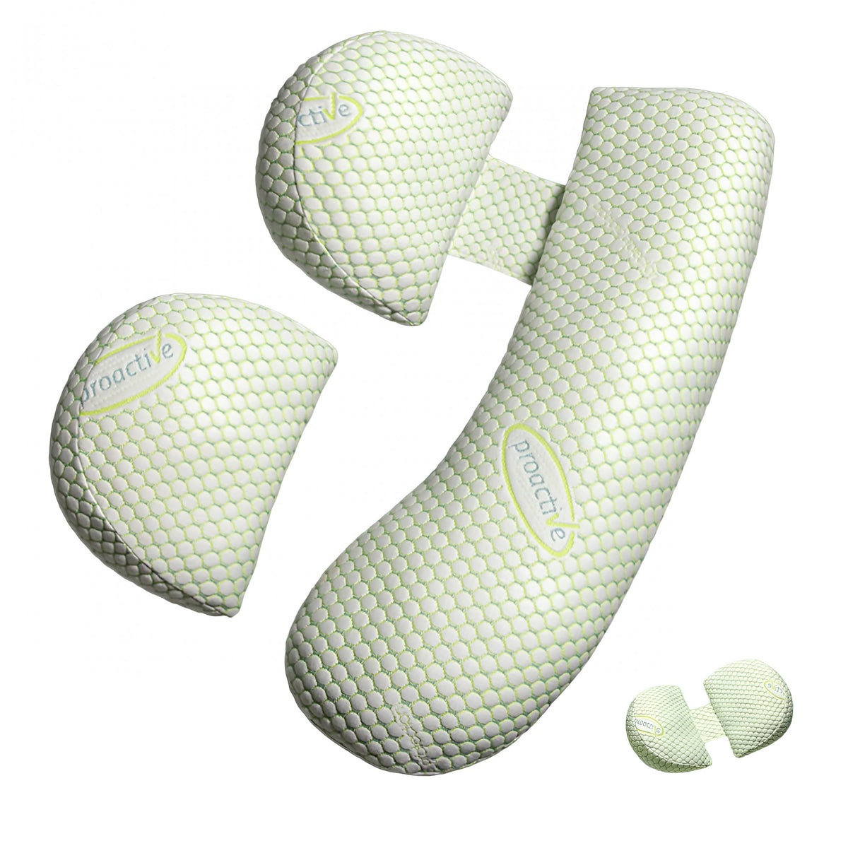 Proactive, Perna Gravide si Alaptare, Design Multifunctional Forma H si U, Latime Ajustabila si Fermoar Reglabil, Husa Detasabila Lavabila, Bumbac si Poliester, Verde
