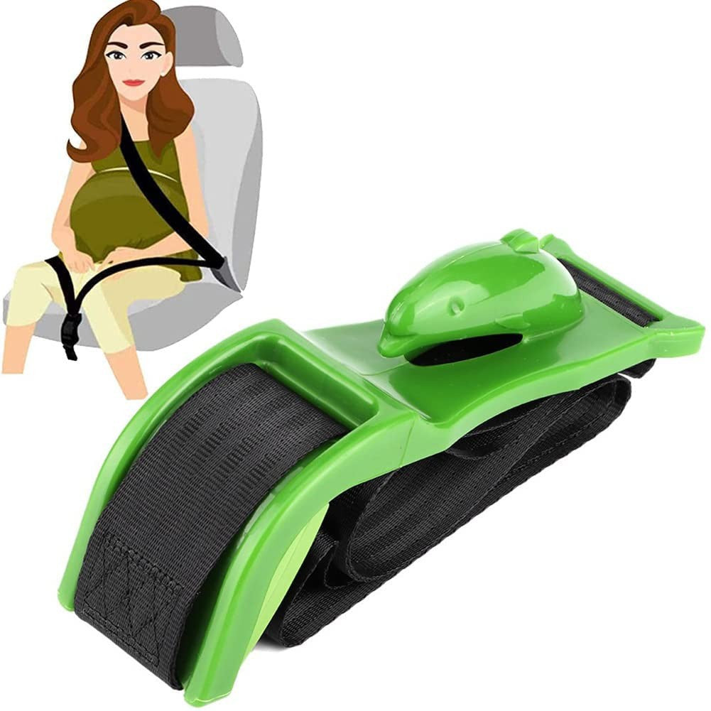 Deviator Centura de Siguranta pentru Gravide, Adaptor Ajustabil de Protectie Abdominala si Postoperator, Material ABS Antiderapant, Lungime 160 cm, Model Delfin, Verde
