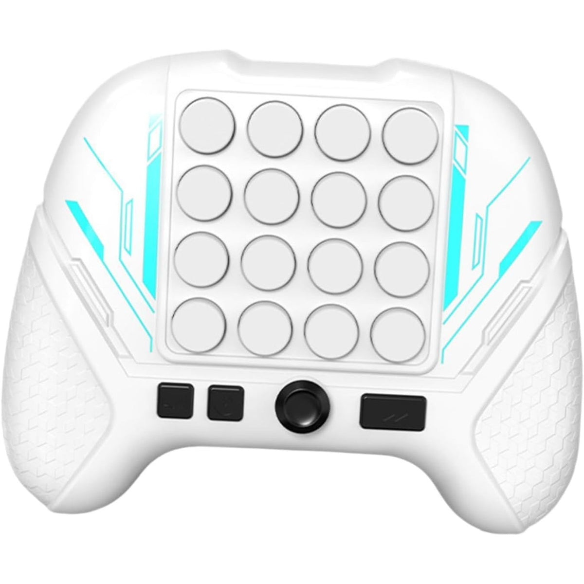 Jucarie Interactiva Pop It, Consola Joc Anti-Stres cu 5 Moduri de Joc, Sunete si Lumini LED, Material ABS si Silicon, Design Controller, Alb, +3 Ani