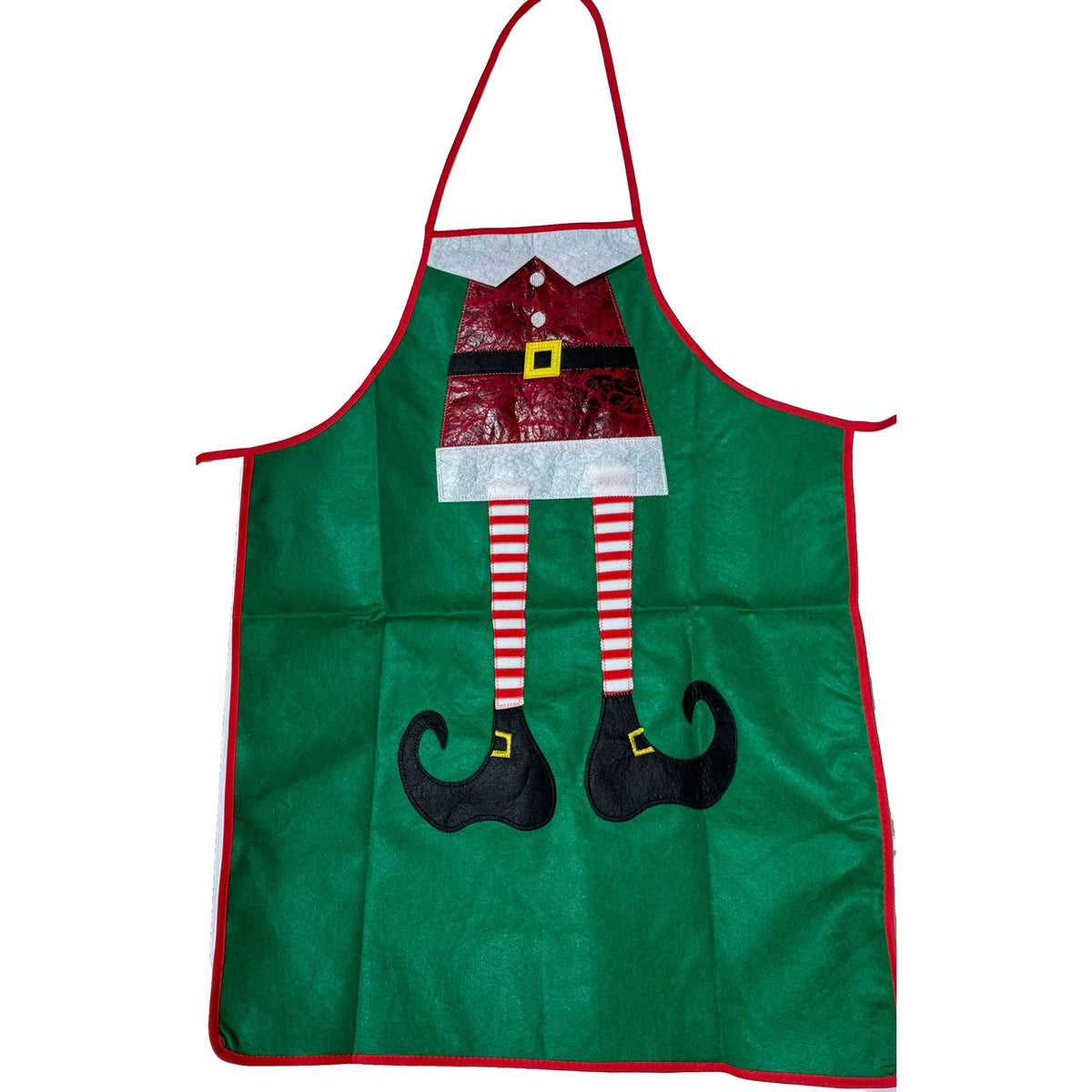 Sort Bucatarie de Craciun, Model Elf de Sarbatori, Protectie Gatit pentru Adulti, Poliester, Verde, 76 x 58 cm